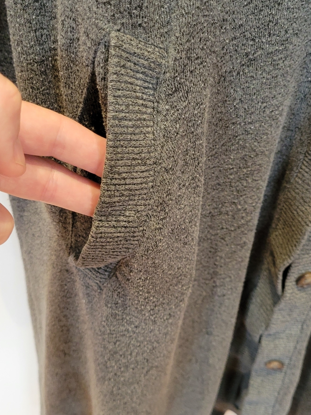 Olive Green Long Knit Duster Cardigan-Reitmans - Picture 3 of 6